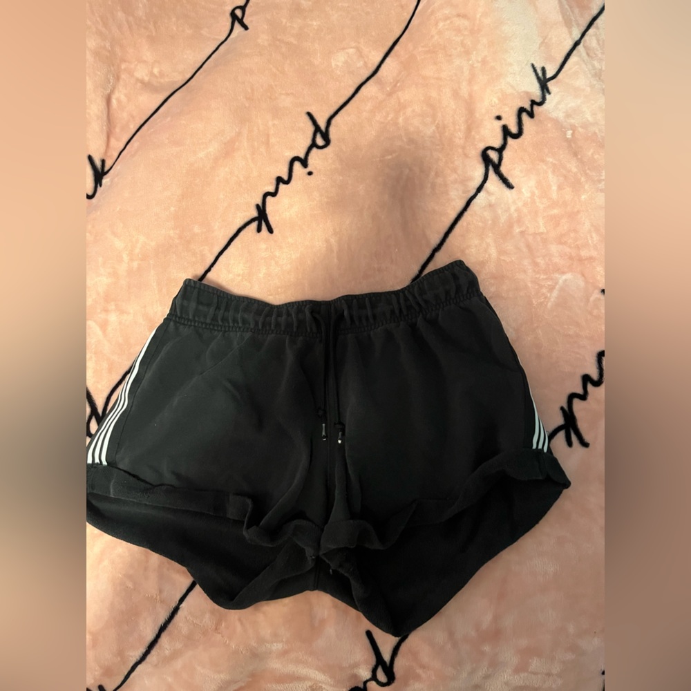 black adidas shorts
